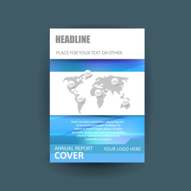 A4 kapak yıllık el ilanı rapor iş vektör