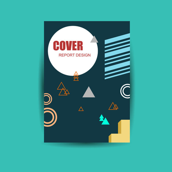 A4 cover annual flyer report business vector