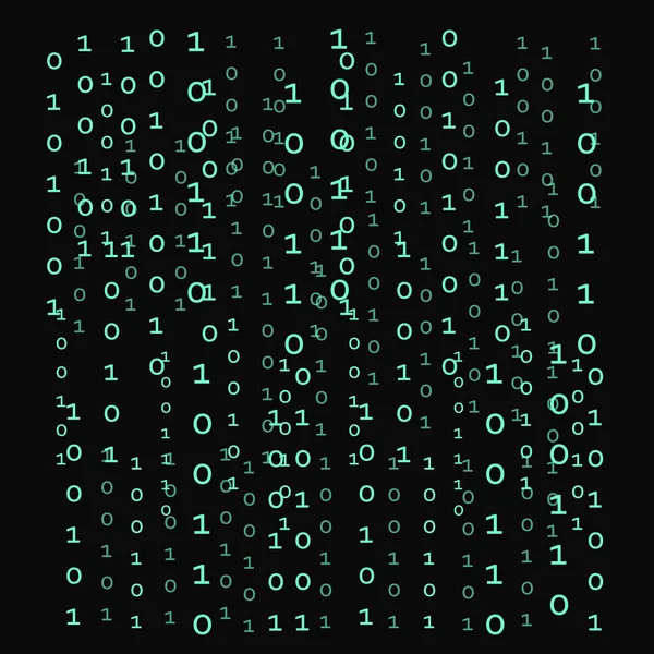 Numeri casuali schermo del codice che elenca tabella cyphe — Vettoriale Stock