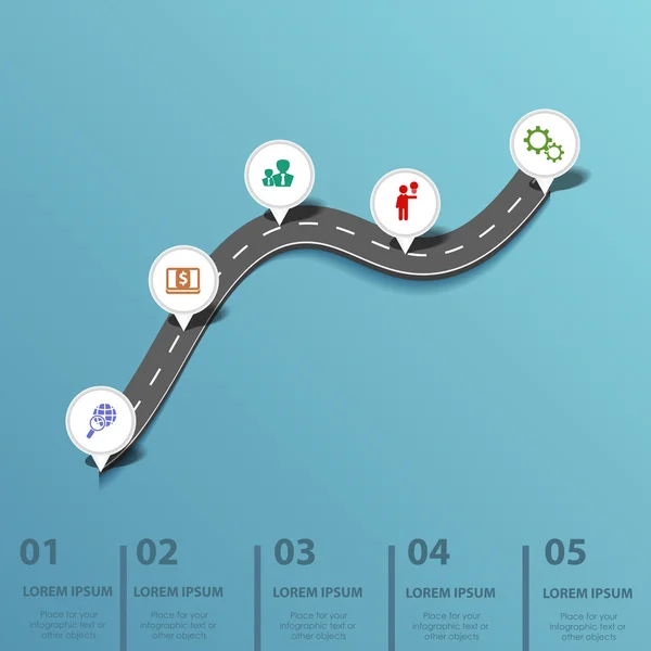 Sokak trafik işareti iş Infographic tasarım
