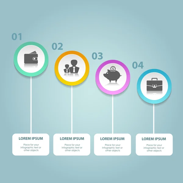 Vector cirkel infographic. Sjabloon voor diagram — Stockvector