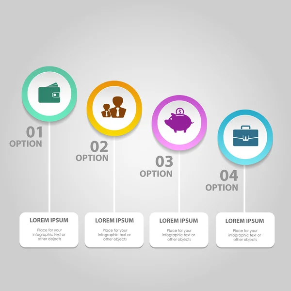 Vector cirkel infographic. Sjabloon voor diagram — Stockvector