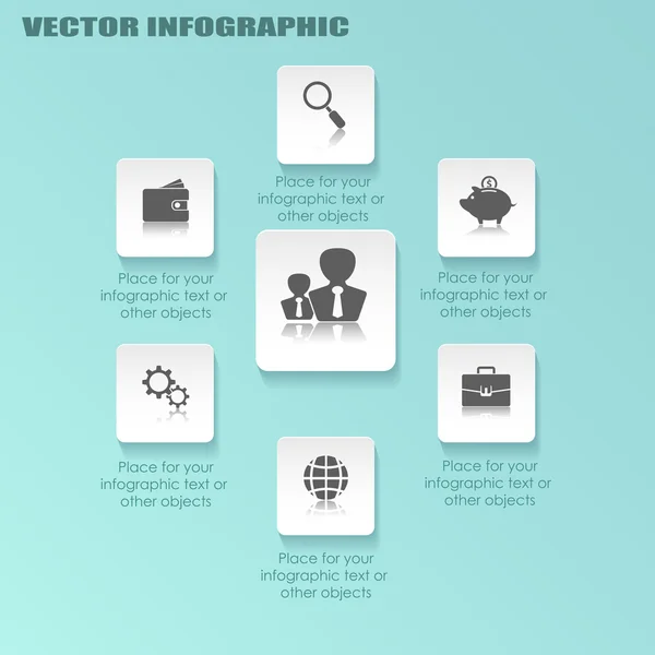 Szablon infografiki wektorowej lub projektowania stron internetowych — Wektor stockowy