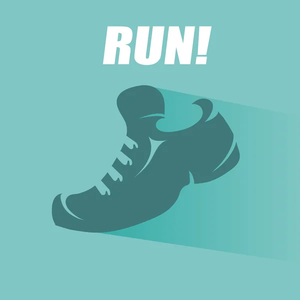 Buty do biegania symbol - ilustracja wektorowa — Wektor stockowy