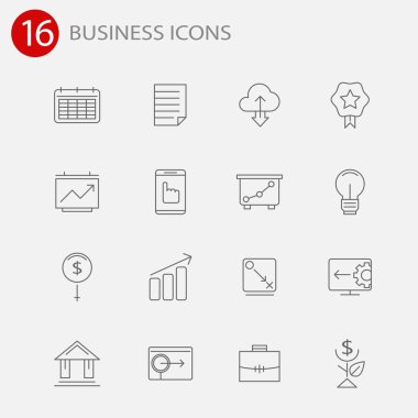 Tasarımınız için ince çizgi simgeleri