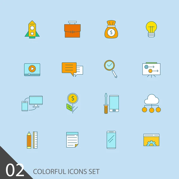 Conjunto de iconos de línea delgada para su diseño — Vector de stock