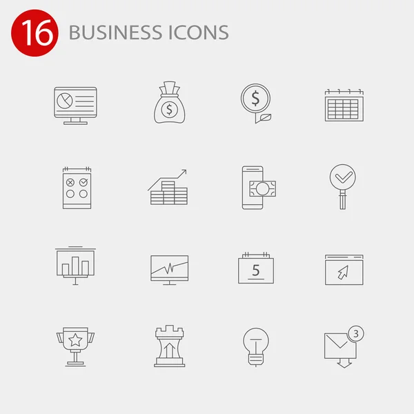 Uppsättning tunna linje ikoner för din design — Stock vektor
