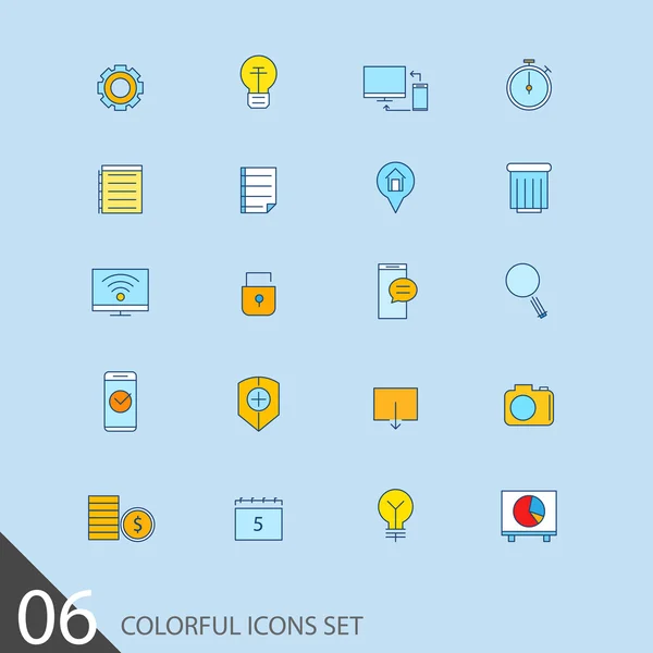 Set of thin line icons for your design — Stock Vector