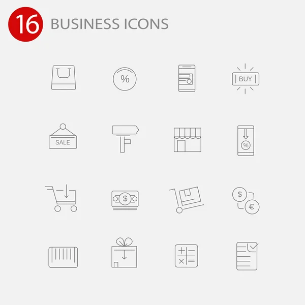 Set of thin line icons for your design — Stock Vector