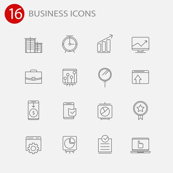 Uppsättning tunna linje ikoner för din design — Stock vektor