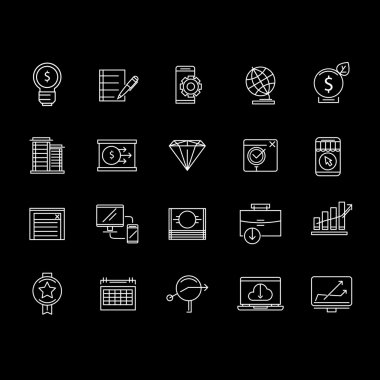 Tasarımınız için ince çizgi simgeleri