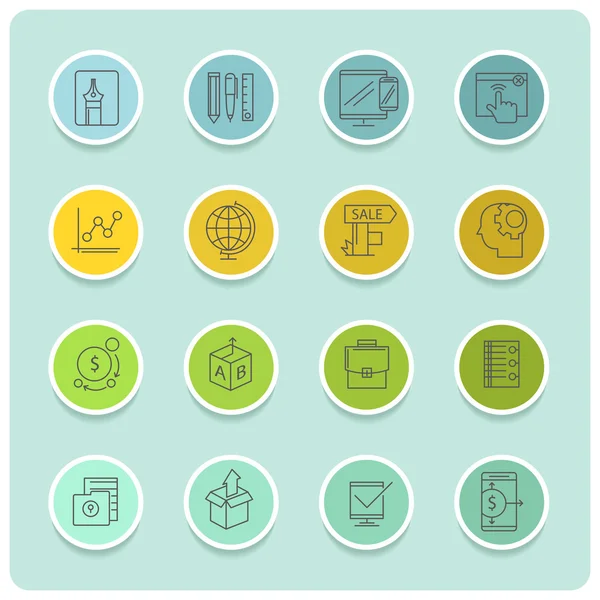 Set of thin line icons for your design — Stock Vector