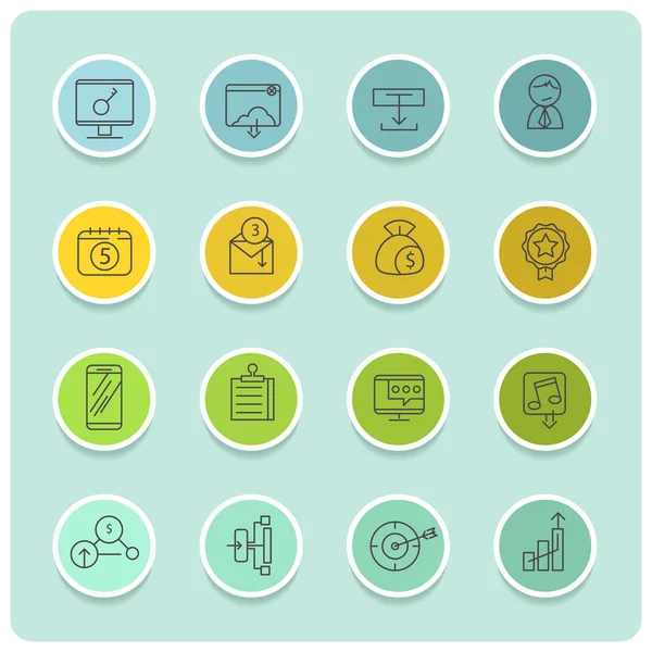 Set of thin line icons for your design — Stock Vector
