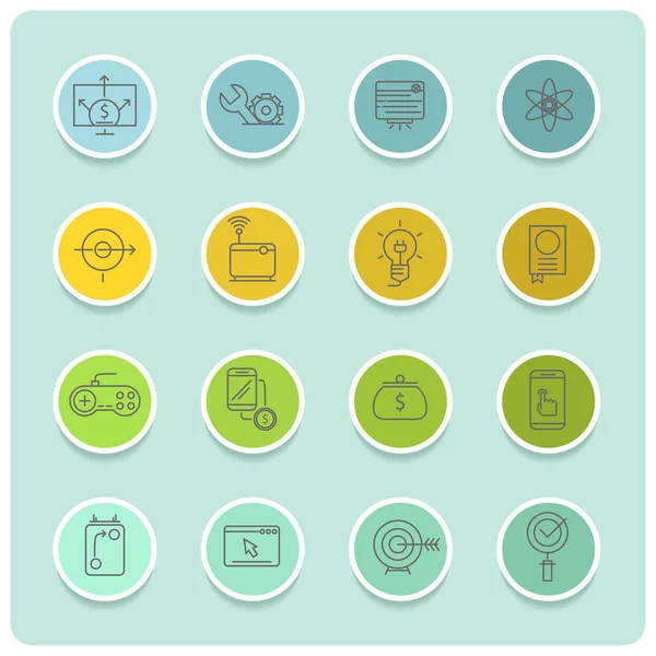 Set of thin line icons for your design — Stock Vector