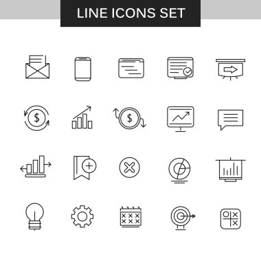 Tasarımınız için ince çizgi simgeleri