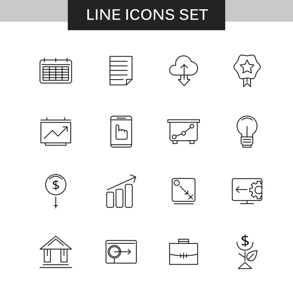 Set of thin line icons for your design — Stock Vector