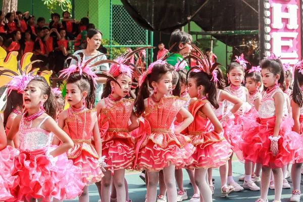 Samutsakorn Tailândia Dezembro 2019 Grupo Retrato Criança Drum Mayer Estudantes — Fotografia de Stock