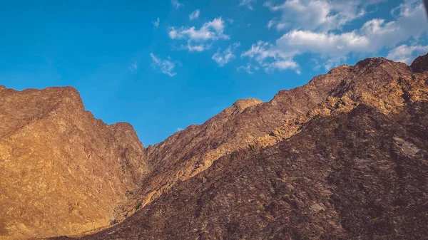 Hatta Mountain Ranges Scenery Cloudy Sky Enclave Region Dubai United — Stock Photo, Image