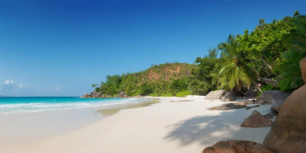 Anse georgette strand in praslin insel seychellen — Stockfoto