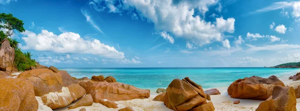 Petite anse beach la digue island seychelles — Stock Photo, Image
