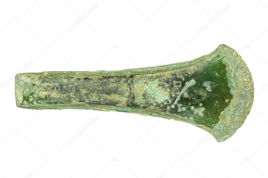 bronze age axe isolated