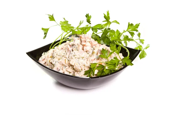 Hühnersalat in einer Schüssel — Stockfoto