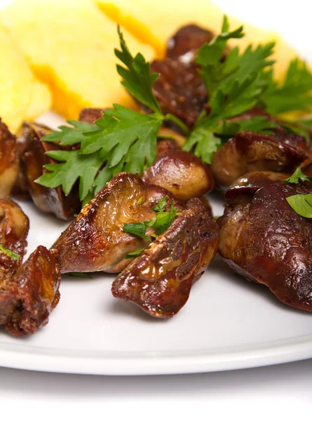 Fried chicken liver — Stock Photo, Image