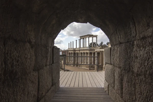 Romeins theater van merida Rechtenvrije Stockafbeeldingen