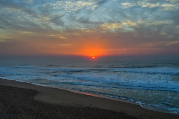 Belo Nascer Sol Colorido Praia Ballito Durban África Sul — Fotografia de Stock