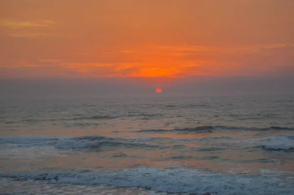 Piękny Kolorowy Wschód Słońca Ballito Plaży Durban Rpa — Zdjęcie stockowe