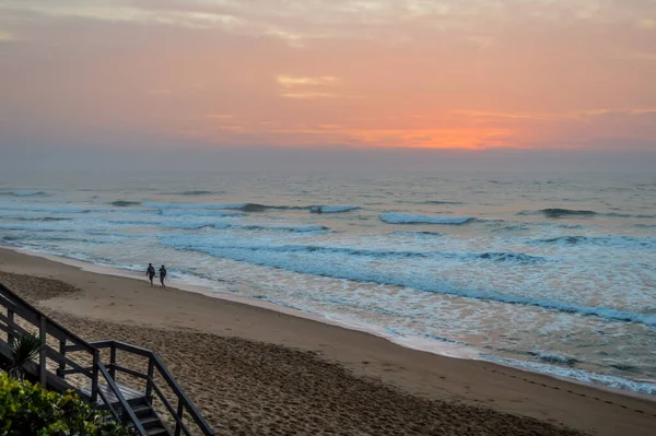 Belo Nascer Sol Colorido Praia Ballito Durban África Sul — Fotografia de Stock