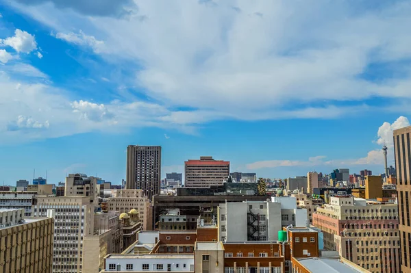 Beautiful Johannesburg city skyline and hisgh rise towers and buildings