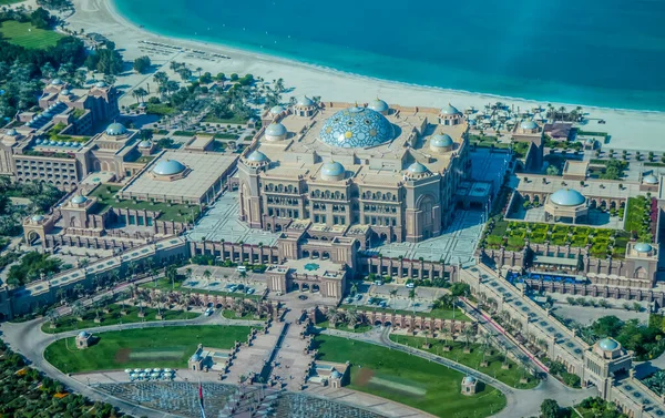 Bird Eye Aerial View Abu Dhabi City Observation Deck Etihad — Stock Photo, Image