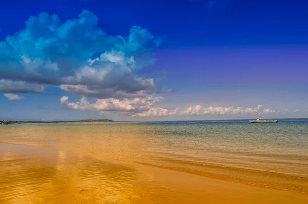 Hermosa Playa Isla Portuguesa Con Agua Turquesa Mozambique Mejor Lugar —  Fotos de Stock