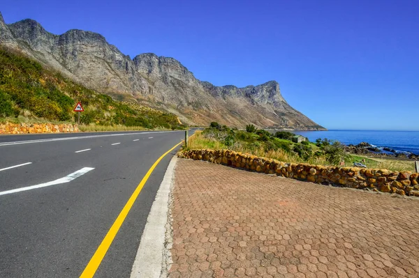 Cape Town Garden Route Panoramica Auto Vicino Pringle Falso Baia — Foto Stock