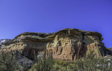 Golden Gate Ulusal Parkı 'nda mantar rock Güney Afrika' da Clarens