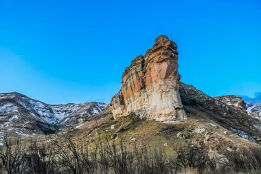 Golden Gate Highlands Ulusal Parkı 'ndaki Titanik kayası Clarens