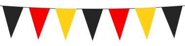 Garland banner in the colors of Germany on a white background
