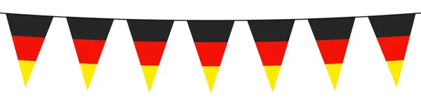 Garland Banner Színek Németország Fehér Alapon — Stock Vector