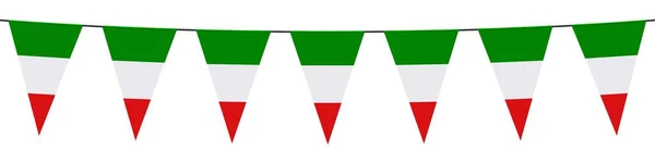 Garland Banner Színek Olaszország Fehér Alapon — Stock Vector