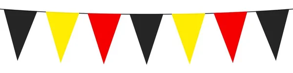 Garland Banner Színek Belgium Fehér Alapon — Stock Vector