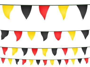 Garland banner in the colors of Germany on a white background