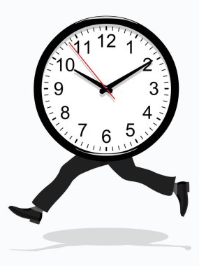 Beyaz arkaplanda zamana karşı yarış