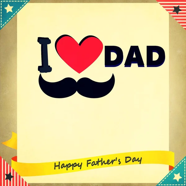 Щасливий День Батька Вітальна Листівка Стиль Ілюстрації Дизайну — стокове фото