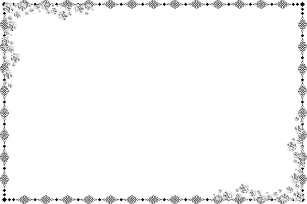 Black White Frame Border Design Illustration — Stock Photo, Image