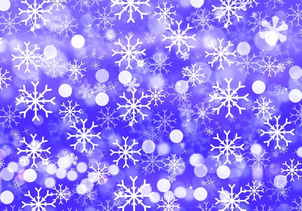 背景に雪の結晶がある冬の背景 イラストデザイン — ストック写真