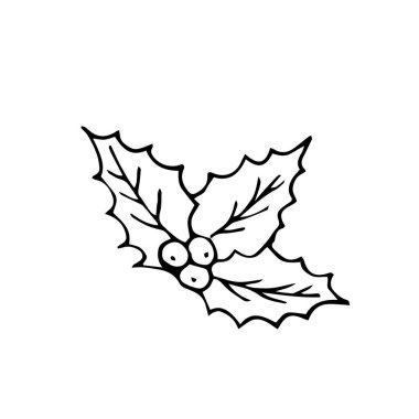 Üzerinde harfler olan kış karalamaları. İzole elementlerin, nesnelerin ve simgelerin el çizimi vektör koleksiyonu.