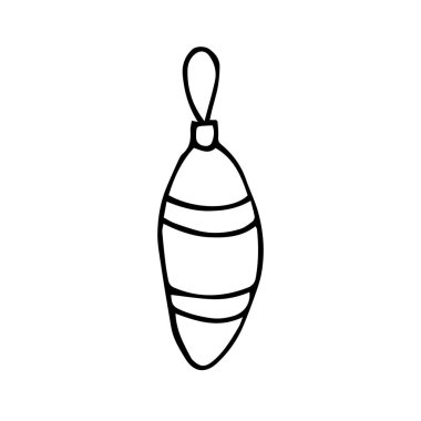 Üzerinde harfler olan kış karalamaları. İzole elementlerin, nesnelerin ve simgelerin el çizimi vektör koleksiyonu.