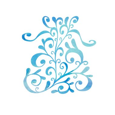 Noel mavisi hediye beyaz arka planda izole. Yeni yıl ve Noel çizimleri, karalama, eskiz, el çizimi. Basit illüstrasyon.