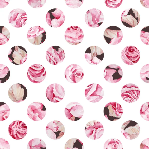 발렌타인데이를 요소가 배경에 분홍빛 장미와 베이지 원형으로 — 스톡 사진